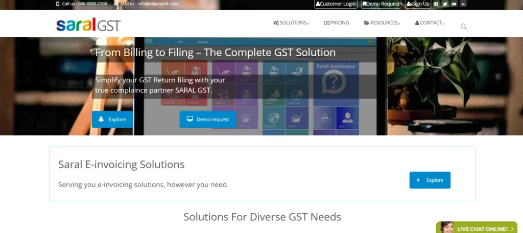 GST Software in India - Saral GST Software