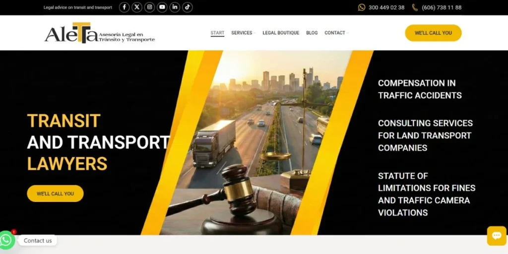 ALETTA – Abogados en Tránsito y Transporte en Armenia - Car Accident Lawyers in Columbia