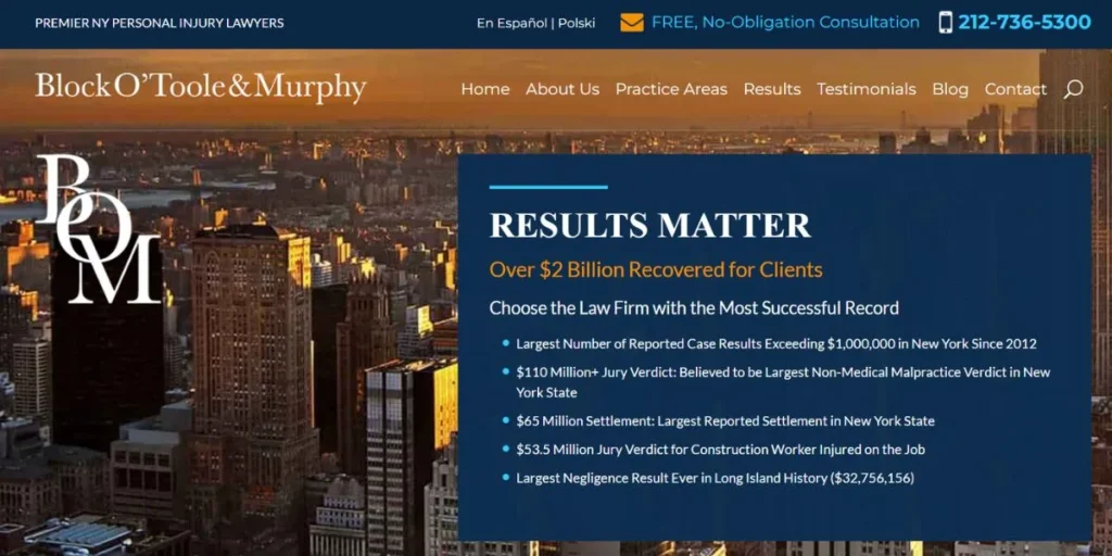 Block O'Toole & Murphy - Product Liability Lawyers in New York City