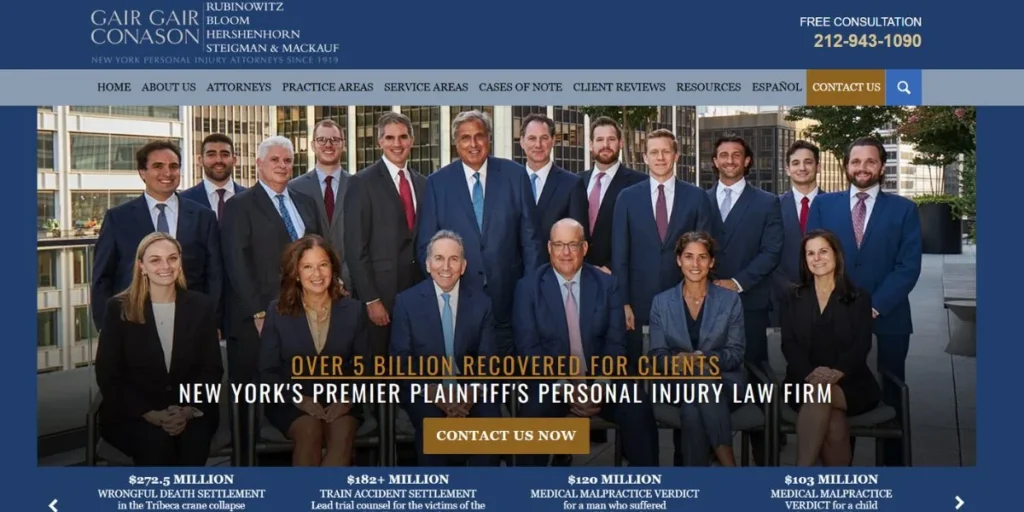 Gair, Gair, Conason, Rubinowitz, Bloom, Hershenhorn, Steigman & Mackauf - Product Liability Lawyers in New York City