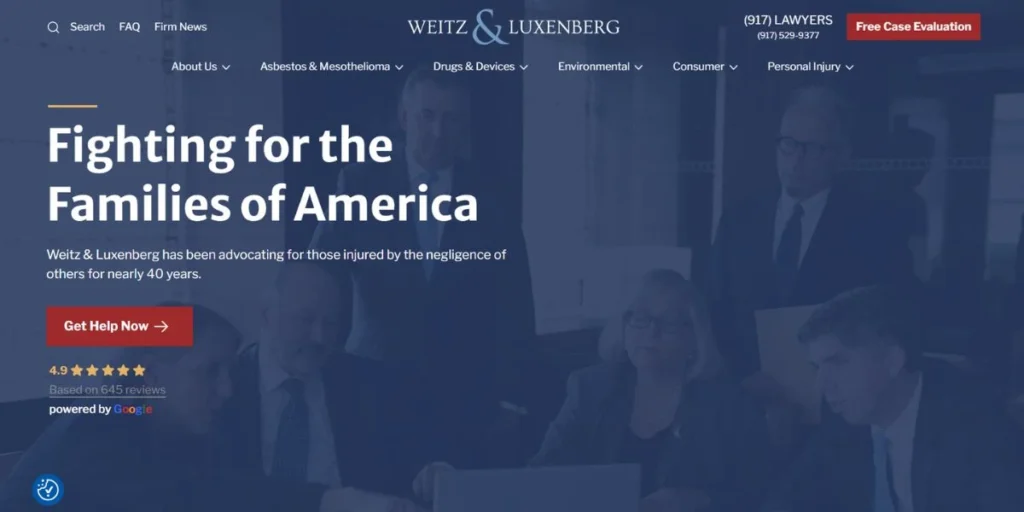 Weitz & Luxenberg P.C. - Product Liability Lawyers in New York City